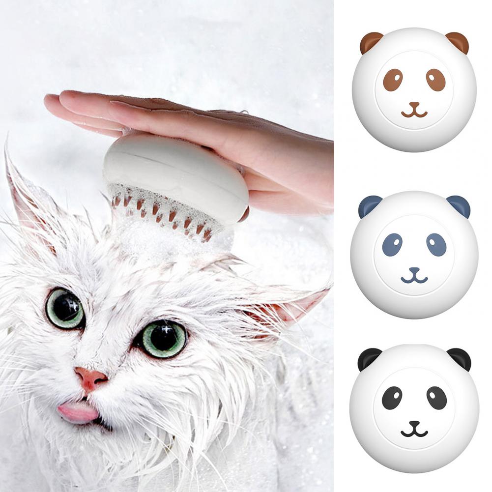 Brosse de Bain en Silicone pour Chiens avec Dents Douces pour Animaux