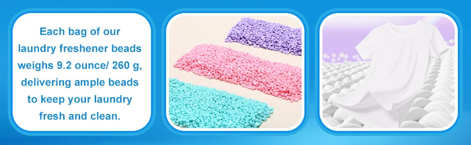Perles de parfum pour le linge, booster de lavage parfumé, boosters de lavage fraîcheur lavande et noix de coco