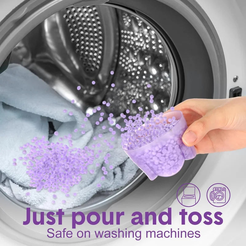 Perles de parfum pour le linge, booster de lavage parfumé, boosters de lavage fraîcheur lavande et noix de coco