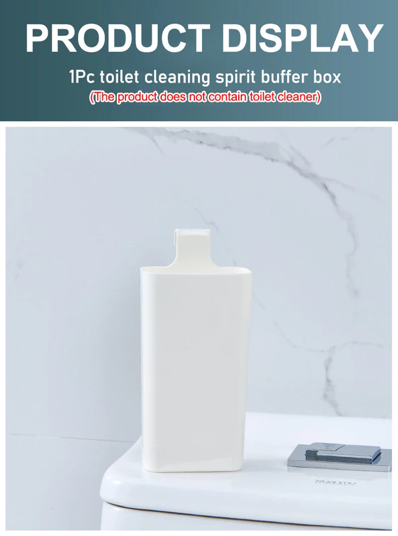 Distributeur de nettoyant solide pour toilettes - Pièce de rechange pour réservoir, Boîte tampon nettoyante pour cuvette de toilettes, Distributeur suspendu à libération lente, Prolonge le temps de nettoyage