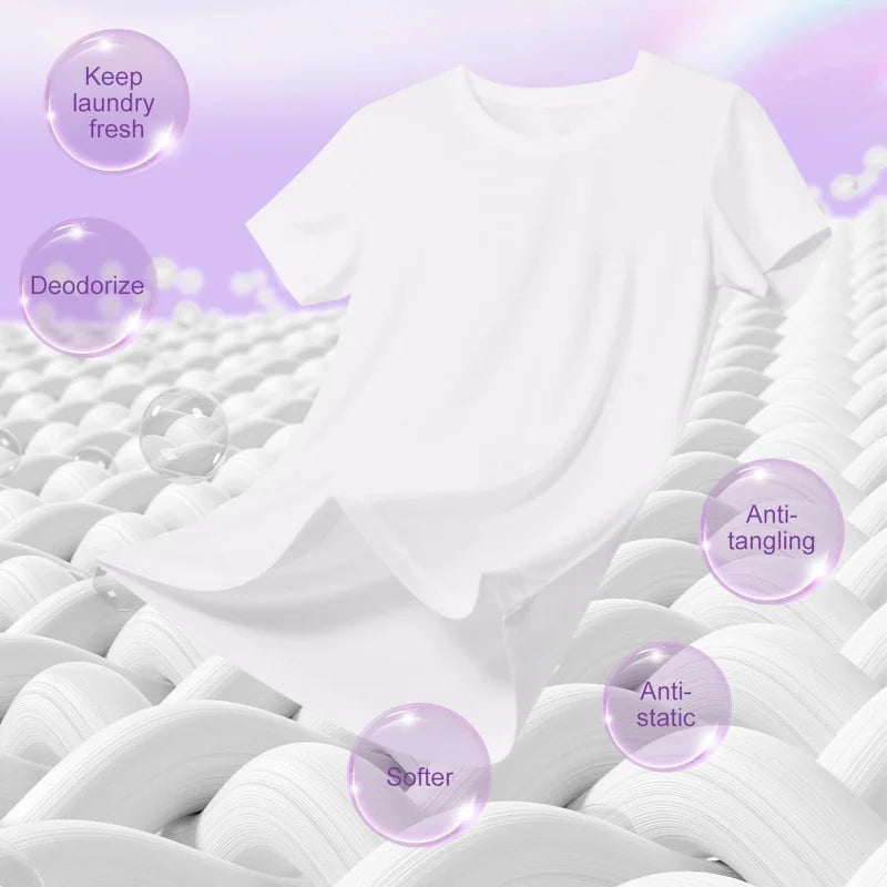 Perles de parfum pour le linge, booster de lavage parfumé, boosters de lavage fraîcheur lavande et noix de coco
