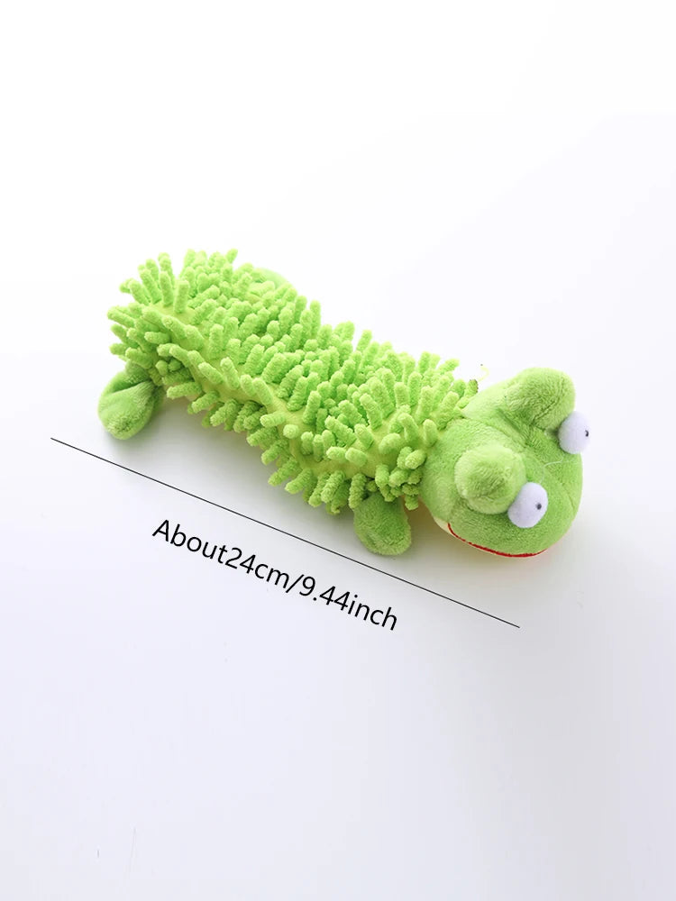 Jouet en peluche sonore pour chien, vadrouille, coque en fourrure, grenouille, hippopotame, fournitures de meulage des dents