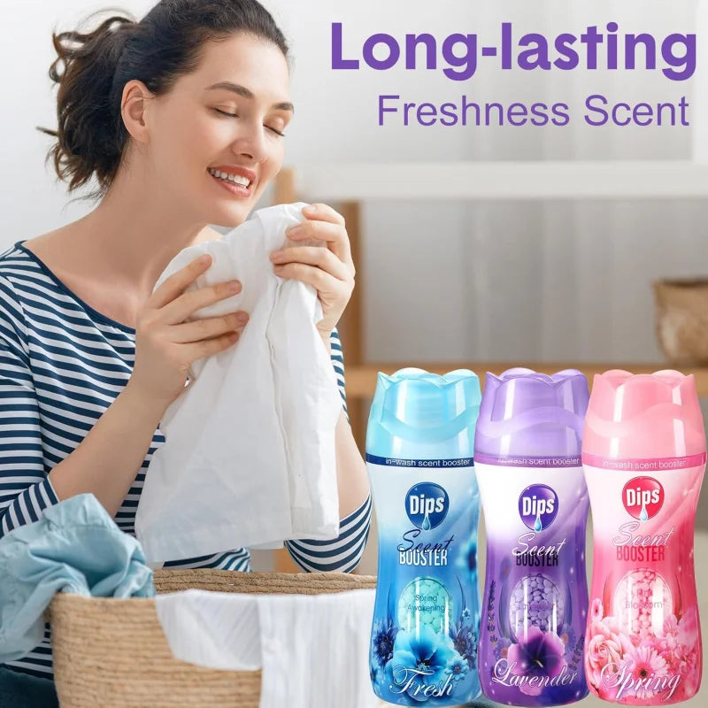 Perles de parfum pour le linge, booster de lavage parfumé, boosters de lavage fraîcheur lavande et noix de coco