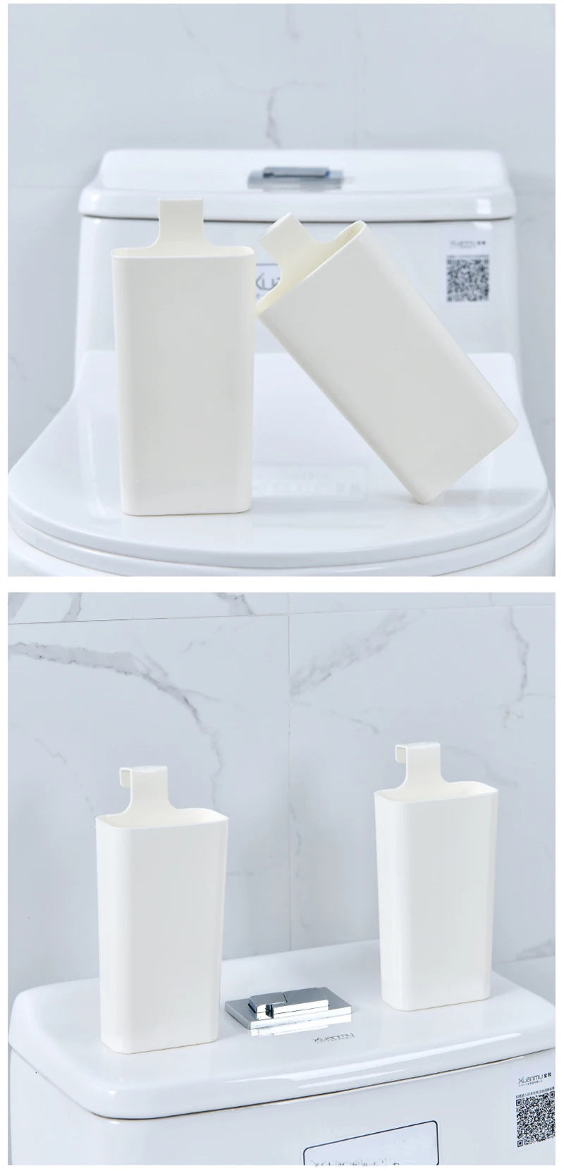 Distributeur de nettoyant solide pour toilettes - Pièce de rechange pour réservoir, Boîte tampon nettoyante pour cuvette de toilettes, Distributeur suspendu à libération lente, Prolonge le temps de nettoyage