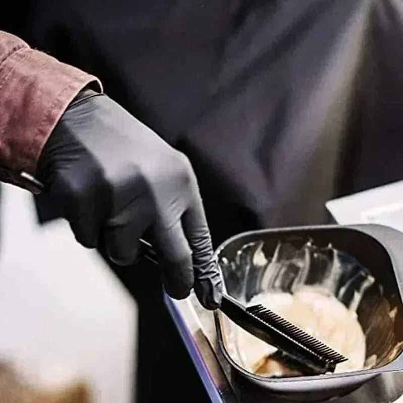 Gants en Latex noir Xl, en Pvc, jetables, en Nitrile, pour le travail ménager, le nettoyage de l'industrie de la voiture, outils de jardinage et de cuisine
