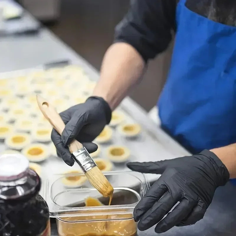 Gants en Latex noir Xl, en Pvc, jetables, en Nitrile, pour le travail ménager, le nettoyage de l'industrie de la voiture, outils de jardinage et de cuisine
